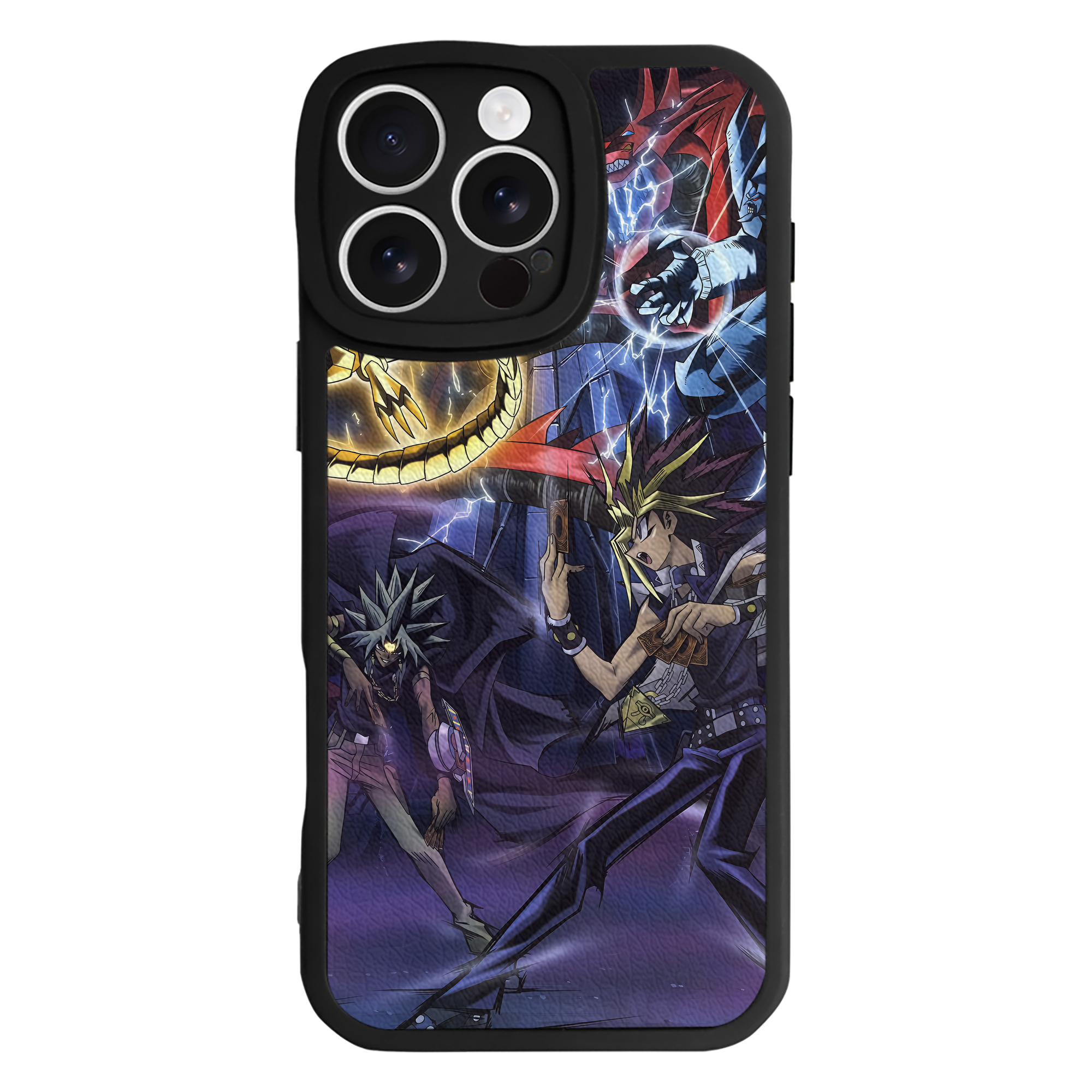 （画像用） 遊☆戯☆王 Yu-Gi-Oh! 【iPhone 16シリーズ対応】シリコンスマホケース（レザー調） 材質：シリコン